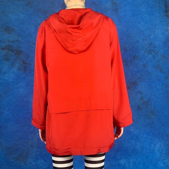 Vintage 1980s Red water proof windbreaker coat - Picture 4 of 7